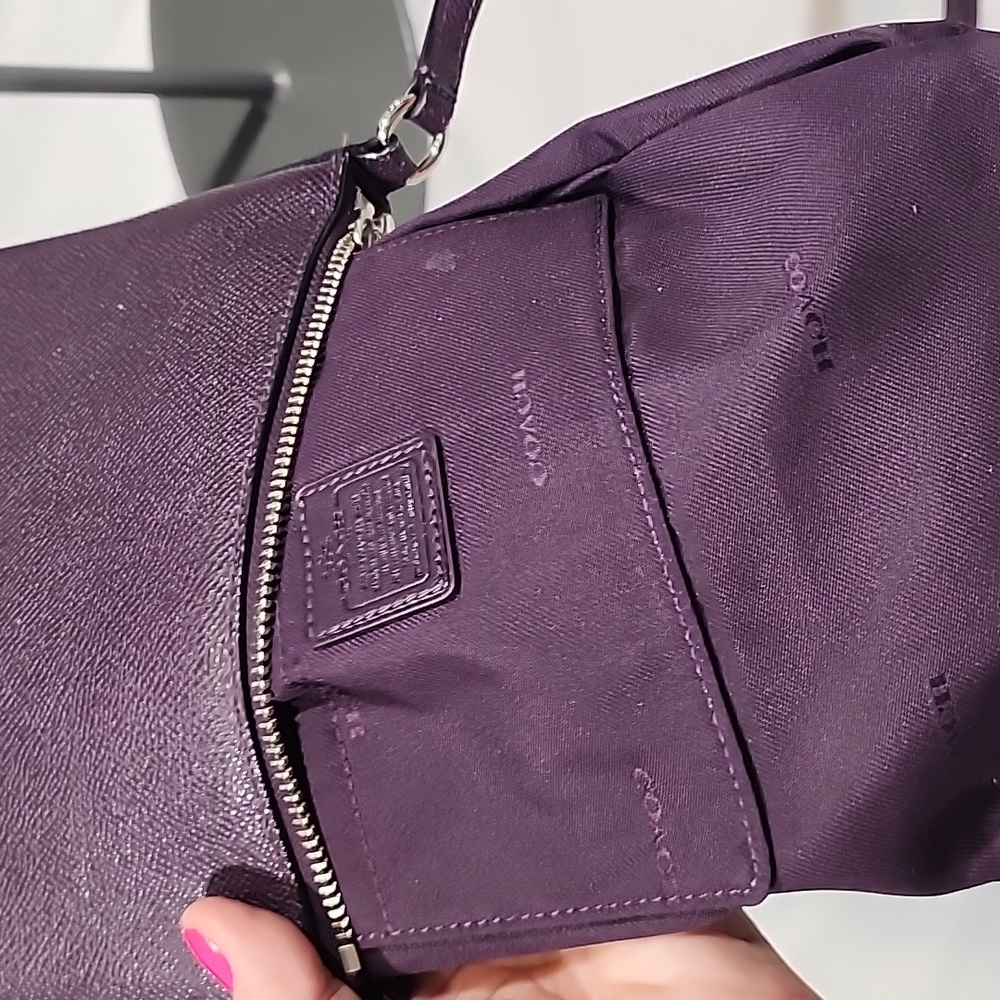 Coach Deep Purple Leather Crossbody Bag Gem